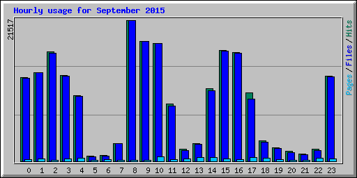 Hourly usage for September 2015