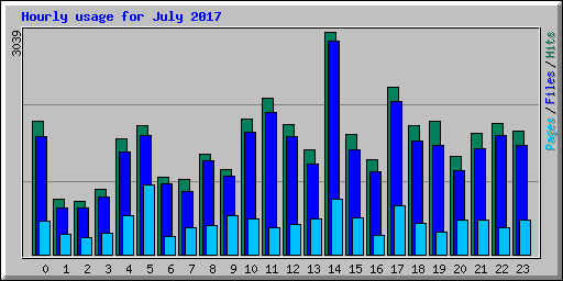Hourly usage for July 2017