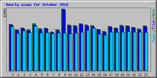 Hourly usage for October 2018