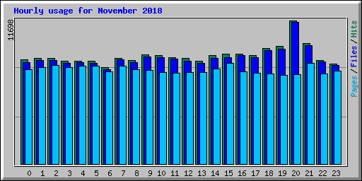 Hourly usage for November 2018