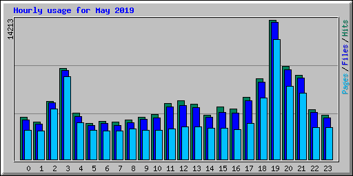 Hourly usage for May 2019