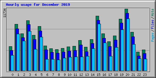 Hourly usage for December 2019