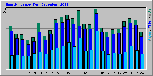 Hourly usage for December 2020